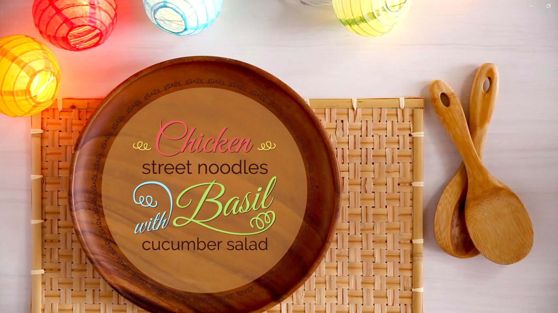 Chicken Street Noodles with Refreshing Basil Cucumber Salad